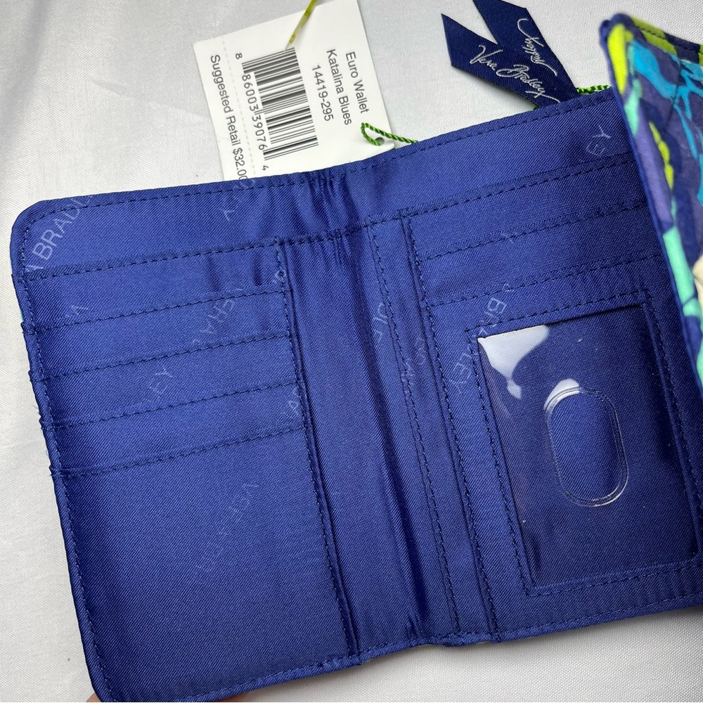 Vera Bradley Euro Wallet Katalina Blues Floral Wristlet Clutch - Picture 5 of 6